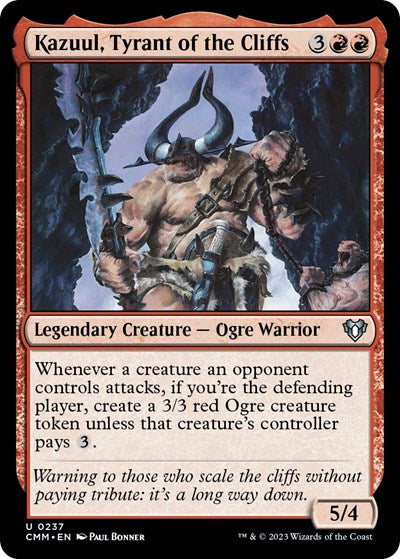 Kazuul, Tyrant of the Cliffs (Commander Masters) Near Mint