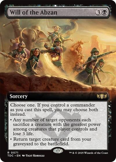 Will of the Abzan  Extended Art|5|0|0.00