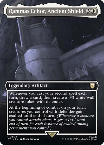 Rammas Echor, Ancient Shield (Borderless) (Commander: The Lord of the Rings: Tales of Middle-earth) Light Play Foil