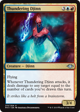 Thundering Djinn (Modern Horizons) Light Play