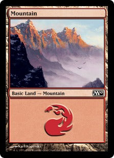 Mountain (244) (Magic 2010 Core Set) Light Play Foil