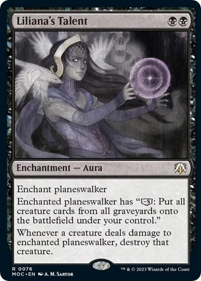 Liliana's Talent (Commander: March of the Machine) Light Play Foil