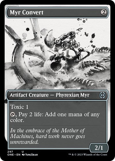Myr Convert (Showcase) (Phyrexia: All Will Be One) Light Play