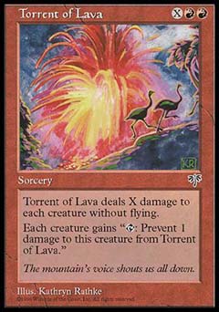Torrent of Lava (Mirage) Medium Play