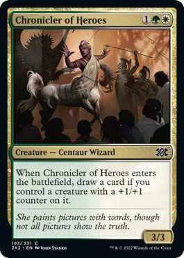 Chronicler of Heroes (Double Masters 2022) Light Play Foil