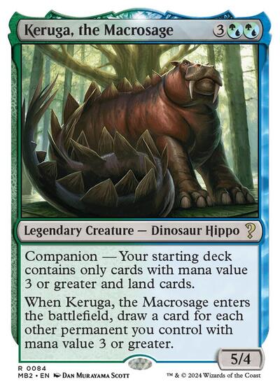 Keruga, the Macrosage (White Border) (Mystery Booster 2) Light Play