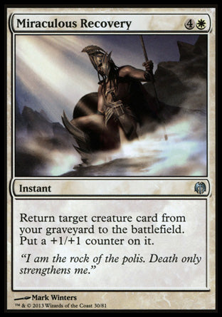 Miraculous Recovery (Duel Decks: Heroes vs Monsters) Medium Play