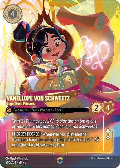 Vanellope von Schweetz - Sugar Rush Princess (Enchanted) (Shimmering Skies) Near Mint Holofoil