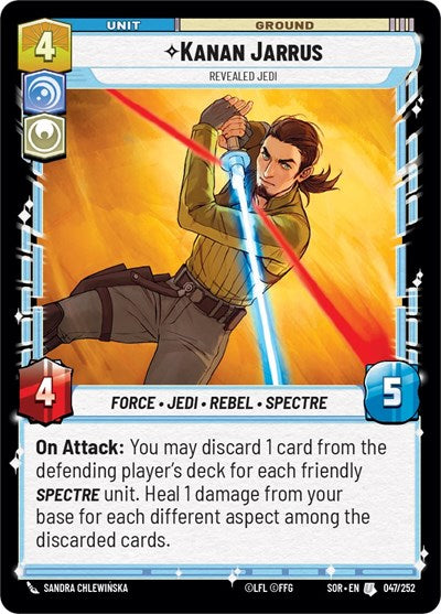 Kanan Jarrus Revealed Jedi (Spark of Rebellion) Near Mint