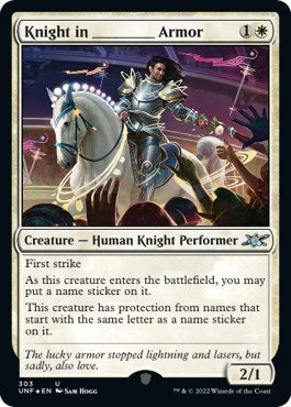 Knight in _______ Armor (Galaxy Foil) (Unfinity) Near Mint Foil