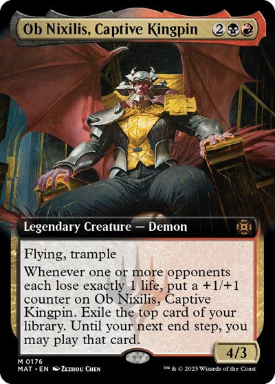 Ob Nixilis, Captive Kingpin (Extended Art) (March of the Machine: The Aftermath) Damaged / Poor
