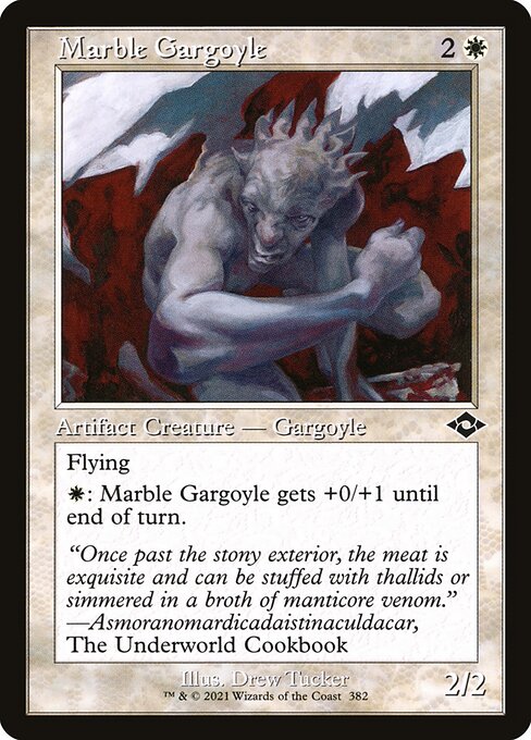 Marble Gargoyle (Retro Frame) (Foil Etched) (Modern Horizons 2) Light Play Foil