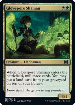 Glowspore Shaman (Double Masters 2022) Light Play Foil