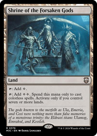 Shrine of the Forsaken Gods (Ripple Foil) (Commander: Modern Horizons 3) Light Play Foil