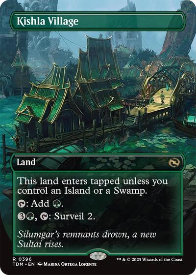 Kishla Village (Borderless) (Tarkir: Dragonstorm) Near Mint Foil
