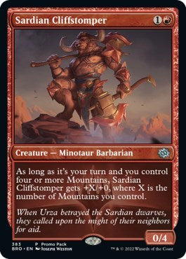 Sardian Cliffstomper (Promo Pack: The Brothers War) Near Mint