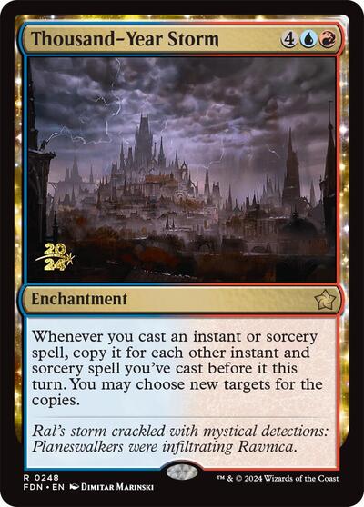 Thousand-Year Storm (FDN) (Promos: Prerelease Cards) Light Play Foil
