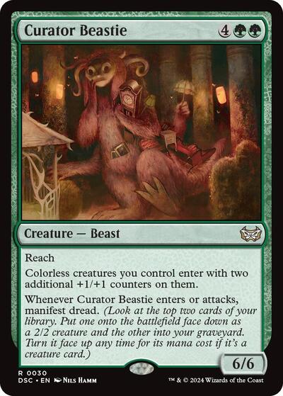Curator Beastie (Commander: Duskmourn: House of Horror) Light Play