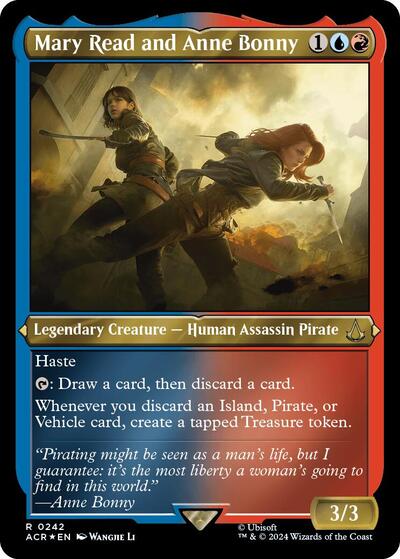 Mary Read and Anne Bonny (Foil Etched) (Universes Beyond: Assassin's Creed) Medium Play Foil