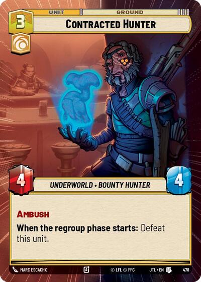 Contracted Hunter (Hyperspace) (Jump to Lightspeed) Near Mint