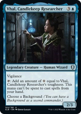Vhal, Candlekeep Researcher (Commander Legends: Battle for Baldur's Gate) Medium Play