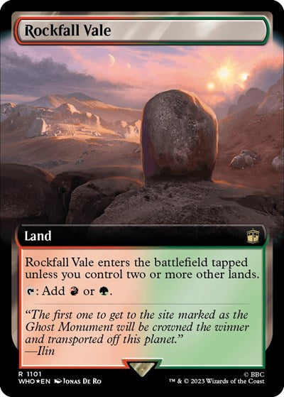 Rockfall Vale (Extended Art) (Surge Foil) (Universes Beyond: Doctor Who) Near Mint Foil