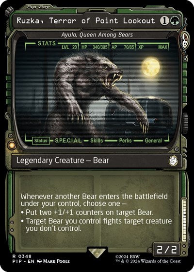 Ruzka, Terror of Point Lookout - Ayula, Queen Among Bears (Showcase) (Universes Beyond: Fallout) Light Play