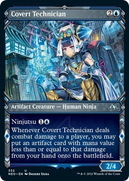 Covert Technician (Showcase) (Kamigawa: Neon Dynasty) Light Play Foil
