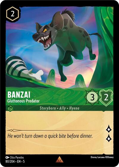 Banzai - Gluttonous Predator (Shimmering Skies) Near Mint Cold Foil