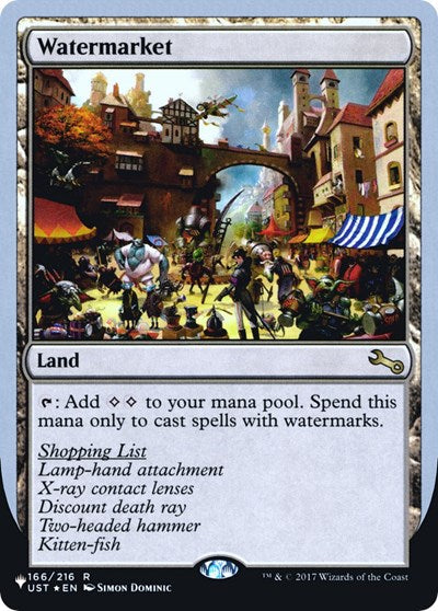 Watermarket (The List) Light Play Foil