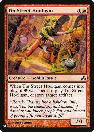 Tin Street Hooligan (The List) Light Play