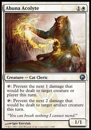 Abuna Acolyte (Scars of Mirrodin) Medium Play Foil