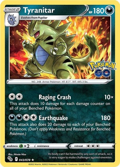 Tyranitar (Pokemon GO) Light Play Reverse Holofoil