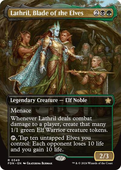Lathril, Blade of the Elves (Borderless) (Foundations) Near Mint