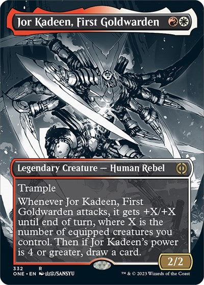 Jor Kadeen, First Goldwarden (Borderless) (Phyrexia: All Will Be One) Light Play