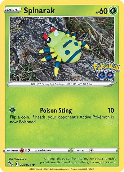 Spinarak (Pokemon GO) Near Mint Reverse Holofoil