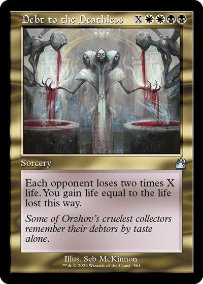 Debt to the Deathless (Retro Frame) (Ravnica Remastered) Light Play Foil