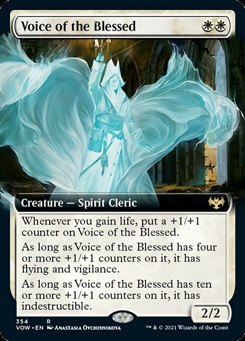 Voice of the Blessed (Extended Art) (Innistrad: Crimson Vow) Medium Play Foil