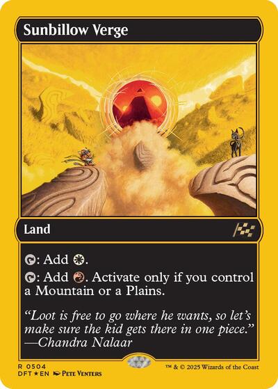 Sunbillow Verge  First Place Foil|0|0|0.00