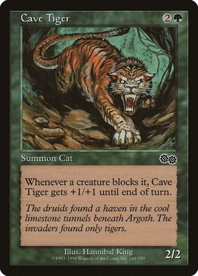 Cave Tiger (Urza's Saga) Light Play