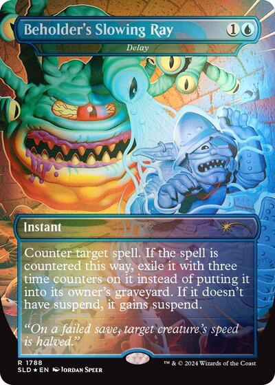 Beholder's Slowing Ray - Delay (Rainbow Foil) (Secret Lair) Light Play Foil