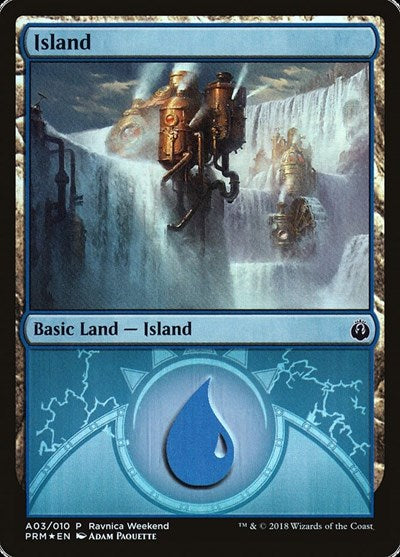Island - Izzet (A03) (Promos: Launch Party and Release Event) Medium Play Foil