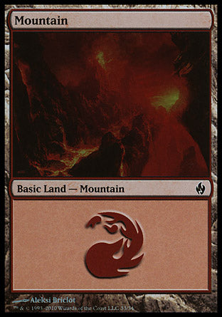 Mountain (33) (Premium Deck Series: Fire and Lightning) Medium Play Foil