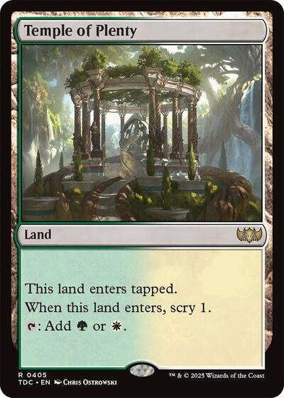 Temple of Plenty (Commander: Tarkir: Dragonstorm) Light Play