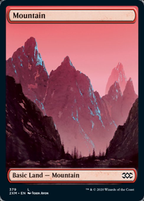 Mountain (379) (Double Masters) Medium Play Foil
