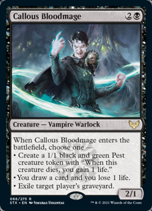 Callous Bloodmage (Strixhaven) Light Play Foil