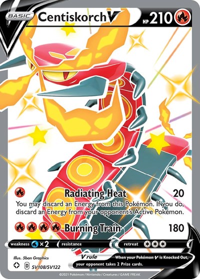 Centiskorch V (Shining Fates: Shiny Vault) Near Mint Holofoil