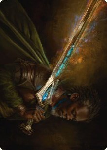 Anduril, Flame of the West Art Card (Art Series: Universes Beyond: The Lord of the Rings: Tales of Middle-earth) Near Mint