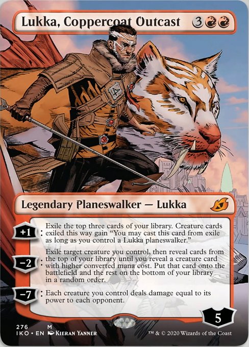 Lukka Coppercoat Outcast (Borderless) (Ikoria: Lair of Behemoths) Medium Play