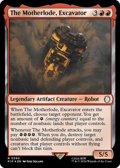 The Motherlode, Excavator (Surge Foil) (Universes Beyond: Fallout) Near Mint Foil